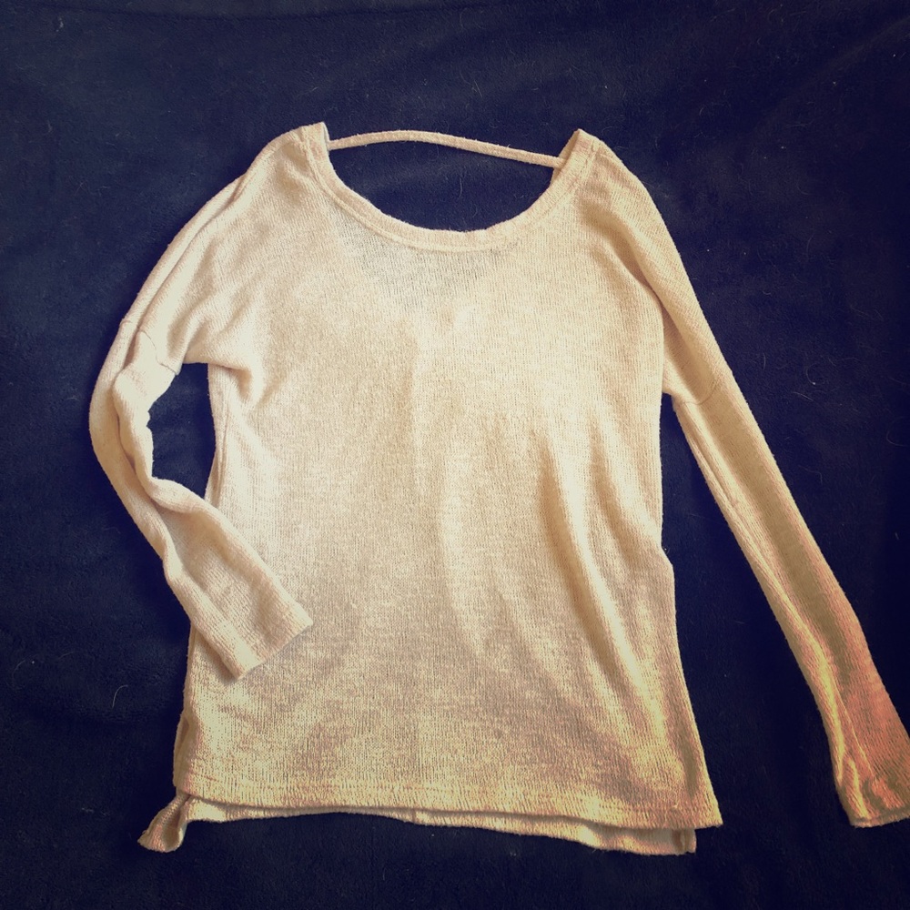 Full Tilt Basic Cut Out Back Sweater